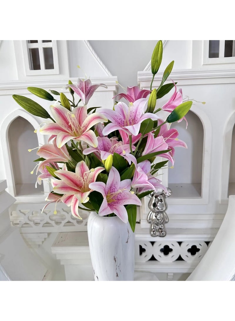 هويتك زهور صناعية لتزيين المنزل والحفلات وحفلات الزفاف باللون الورديAF2543 - Image 4