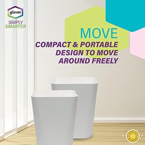 Gluman Open-Top Waste Bin for Home and Office | Durable & Long-lasting |High Grade Plastic | Conveniently Small and Portable Size |7 Litre Bin (Grey (Pack of 3)) - Image 4