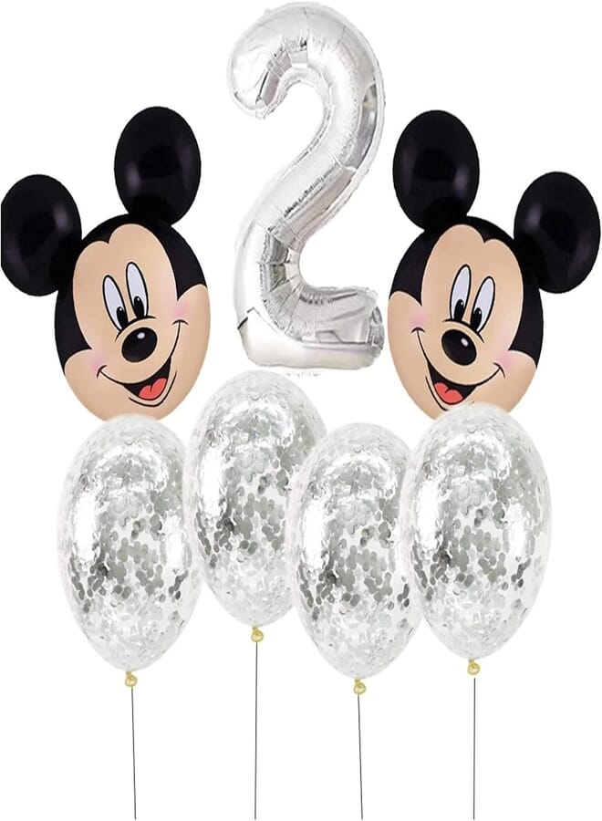 Secret Balloons 2set Minnie Mickey head mouse Foil Balloons Happy Birthday party Decorations kids Cartoon Party toys