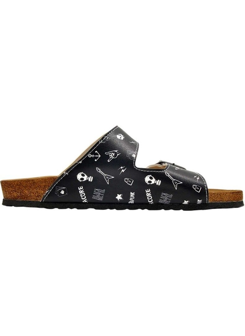 Dogo - Born To Be A Rockstar / Design Printed Vegan / Simon Men's Slippers - Image 1