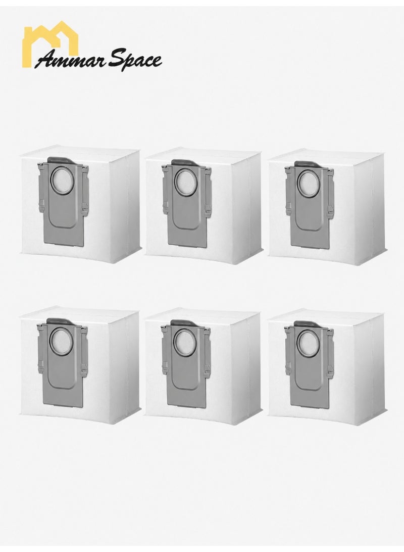 Ammar Space 6PCS Dust Bags Compatible with Q7+ / Q7 Max+,Replacement Vacuum Bags for Auto-Empty Dock, Large Capacity Disposable Dust Bag Compatible with Q5+ Q8 Max+ S7 S8 Series - Image 1