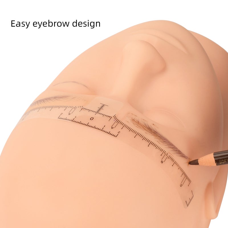 100PCS Eyebrow Ruler Sticker Disposable Eyebrow Stencil Microblading Ruler Eyebrow Shape Kit for Microblading Supplies - Image 4
