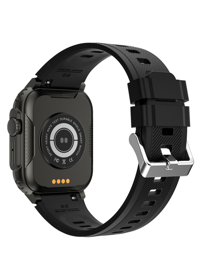 لييج ساعة أموليد عالية الدقة شاشة بلوتوث مكالمة ذكية 600 مللي أمبير بطارية كبيرة متعددة الرياضات جهاز تعقب للياقة البدنية مع حزام قابل للاستبدال للرجال - Image 2