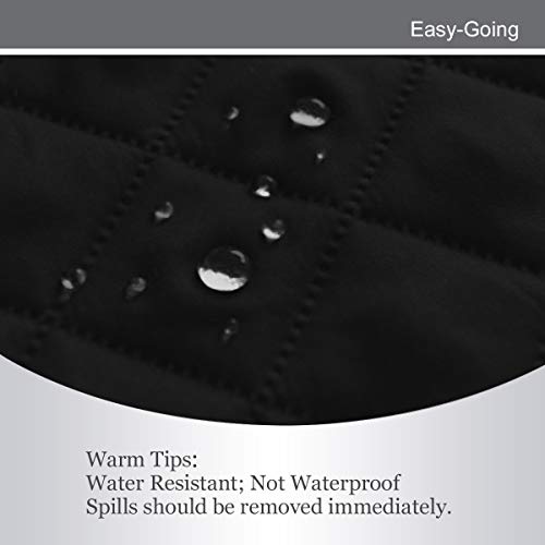 Easy-Going Reversible Couch Cover for 3 Cushion Couch Sofa Cover for Dogs Water Resistant Furniture Protector Cover with Foam Sticks Elastic Straps for Pet Cat (Sofa, Black/Black) - Image 4