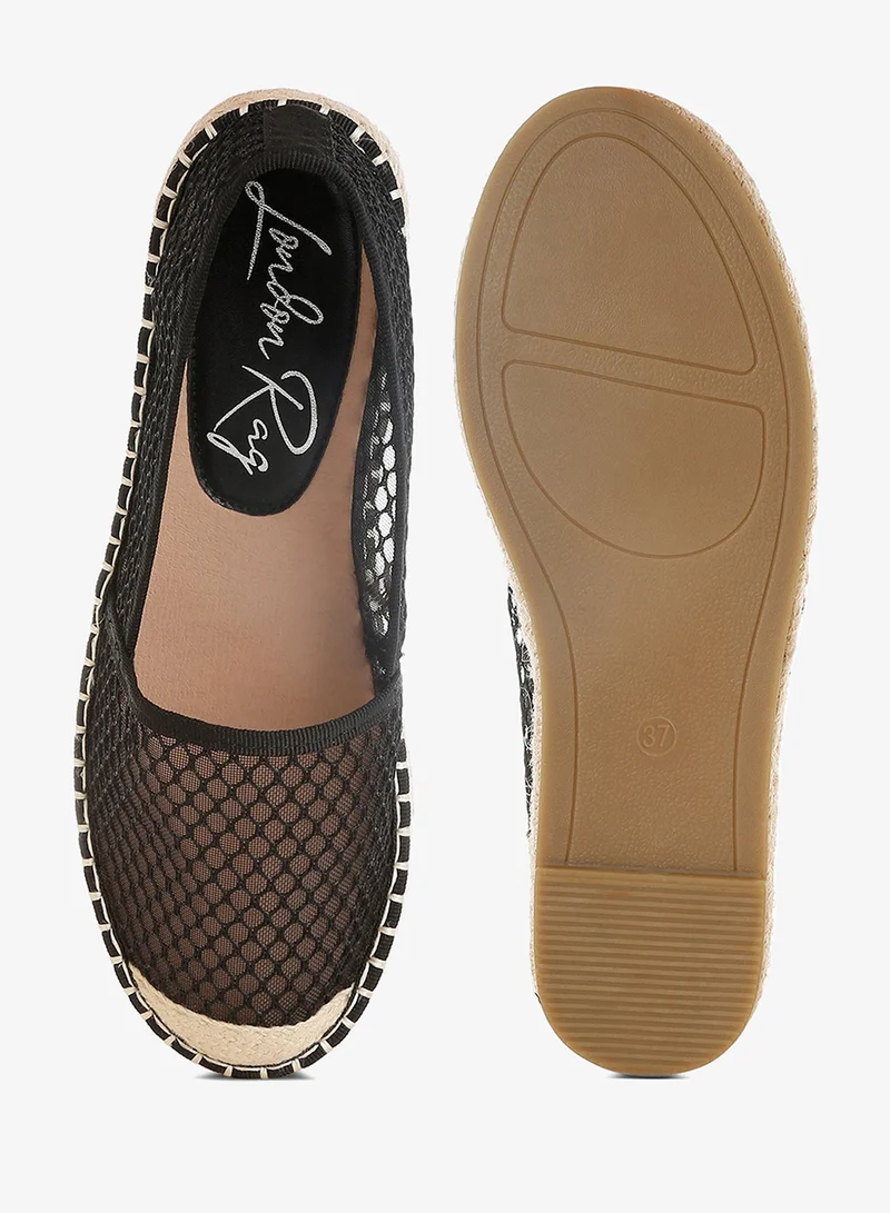 London Rag black London Rag Women's Mesh Espadrille Loafers In Black for Women | Best Price UAE