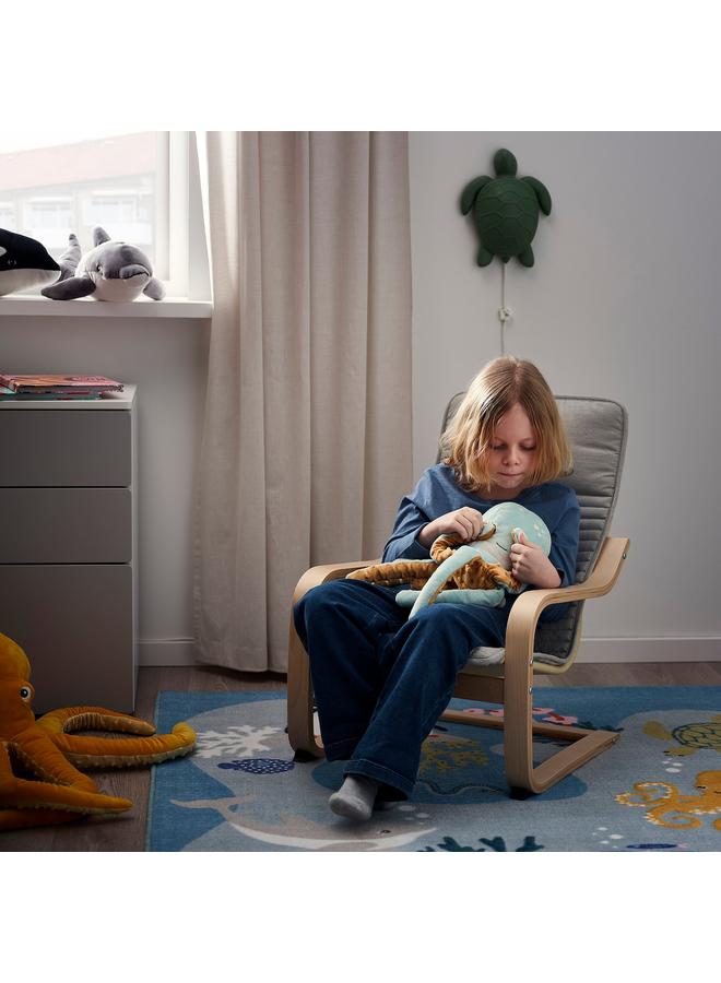 زبون لعبة ناعمة مع ضوء ليلي LED، أخطبوط فيروزي/تعمل بالبطارية - Image 3