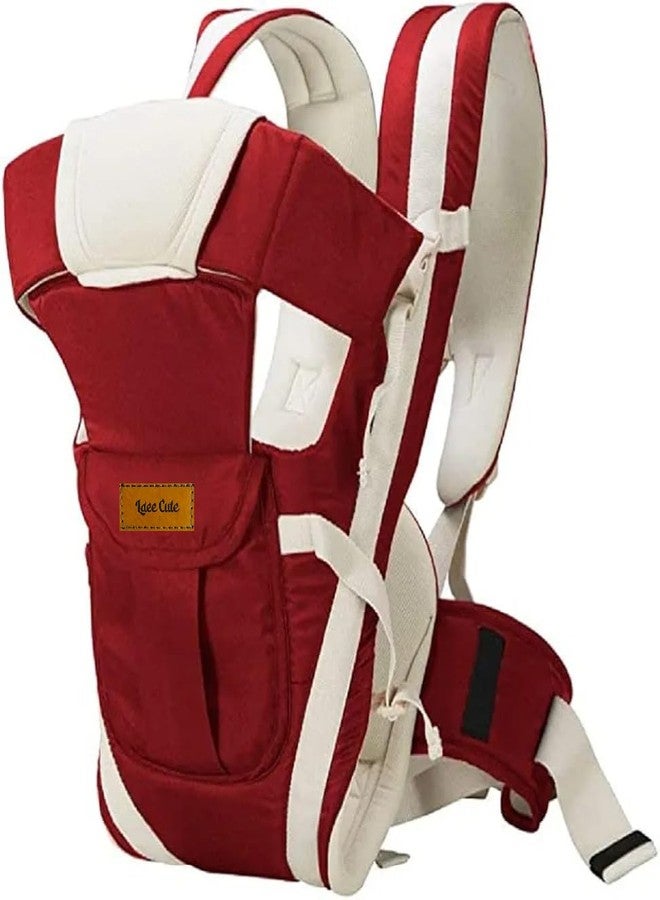 Laee cute Baby Carrier Bag/Adjustable Hands Free 4 in 1 Baby/Baby sefty Belt/Child Safety (Red 4 in 1) - Image 1