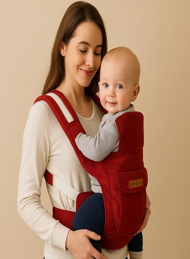 Laee cute Baby Carrier Bag/Adjustable Hands Free 4 in 1 Baby/Baby sefty Belt/Child Safety (Red 4 in 1) - Image 3