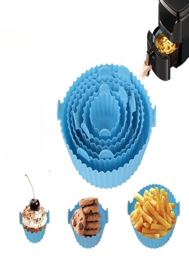 Tmisham Store Air Fryer Silicone Baking Tray 6pcs Set for Mess Free Easy Cooking - Image 1