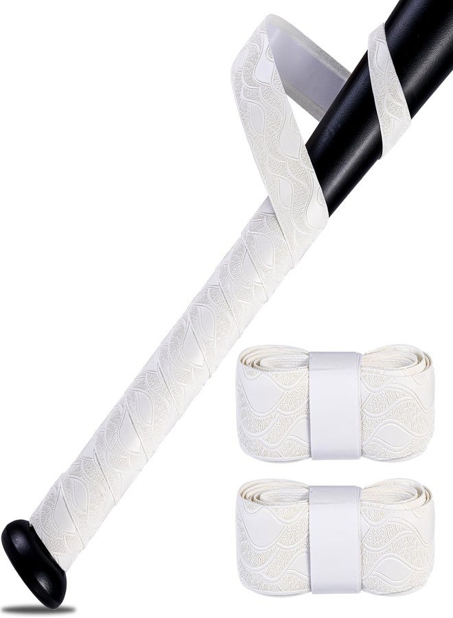 POUMEE 2PCS Bat Grip Tape for Baseball/Softball,1.5mm Precut and Full Adhesive Baseball Bat Grip Replacement,Non-Slip Softball Bat Wrap Tape (Pure Black) - Image 1