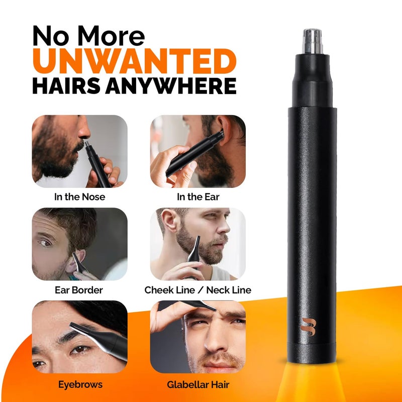 Brio Nose Hair Trimmer for Men & Women, Comfortable Eyebrow Trimmer with Sleek Design, Ear Hair Trimmer Equipped with a 2 - Edge Rotary & Linear Blade - Image 4