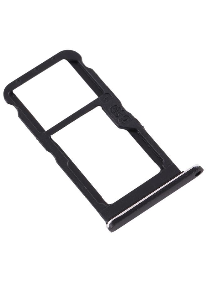 erorex SIM Card Tray + SIM Card Tray / Micro SD Card Tray for Nokia 7 TA-1041 (Black) - Image 3