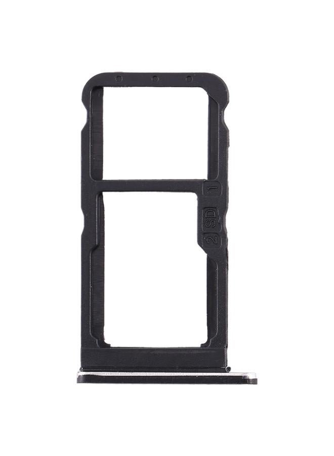 erorex SIM Card Tray + SIM Card Tray / Micro SD Card Tray for Nokia 7 TA-1041 (Black) - Image 2