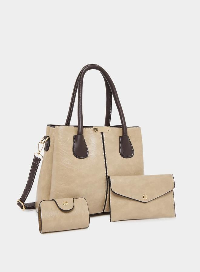 Styli Set of 3 - Metal Patch Tote Bag, Wallet and Card Holder  - Image 1