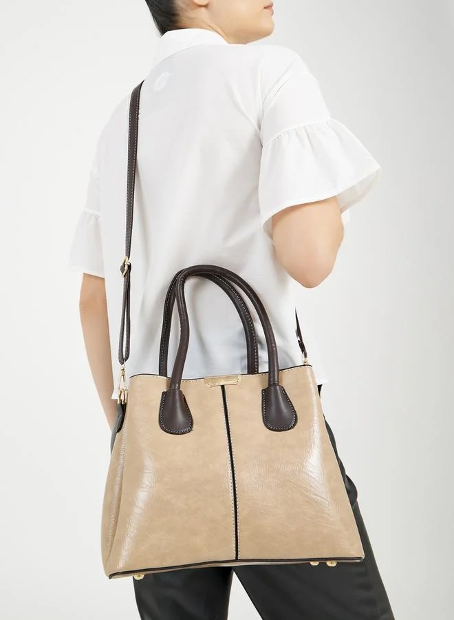 ستايلي طقم من 3 قطع - حقيبة يد بتطريز معدني، محفظة وحامل بطاقات