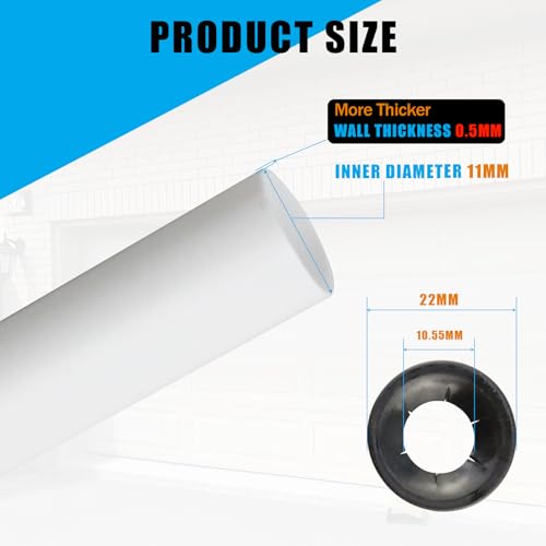 ANP PUAUTO Garage Door Hinge Quiet Roller Sleeves Hardware Tools Roller and Shaft Gaskets for Quiet Garage Door Rollers Bearing Compatible with New Rollers or Rollers with Clean Stems 22Pcs - Image 3
