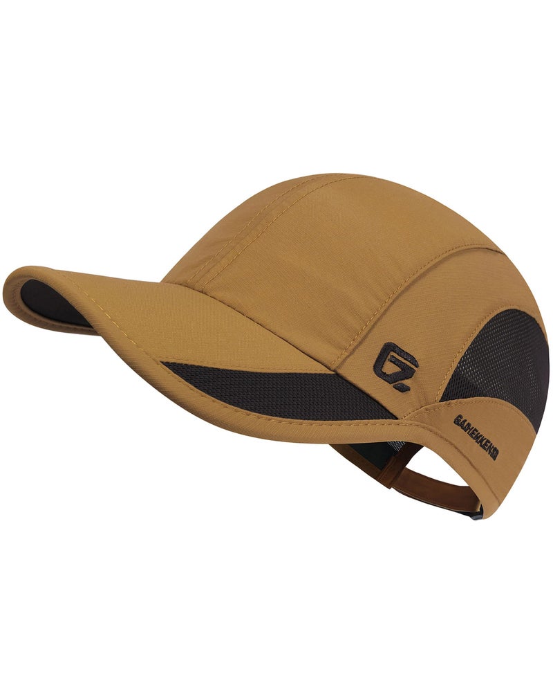 GADIEMKENSD Running Hats for Mens Baseball Cap Quick Dry Sport Caps Lightweight Unstructured Brown Hat Soft Trucker Cap for Summer Camping Fishing Hiking Golf Camel S/M 6 7/8-7 1/4 - Image 1