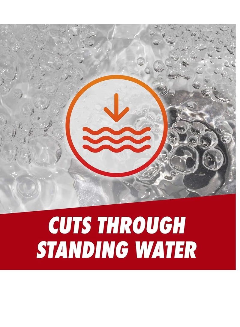 درانو مزيل انسداد المصارف ماكس جل ومنظف، يفتح ويزيل الشعر وبقايا الصابون والانسدادات وغيرها من الدشات والمغاسل، سعة 2x3.8 لتر - Image 2