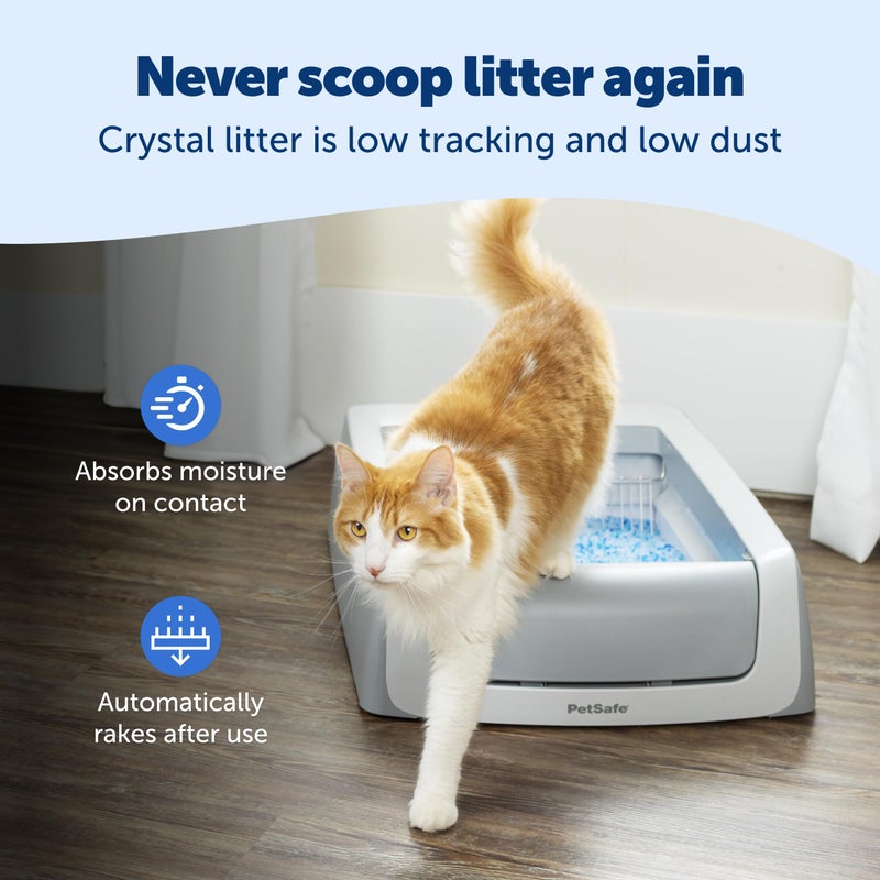 PetSafe ScoopFree Crystal Pro Legacy Self-Cleaning Automatic Litter Box - Uncovered Motion-Sensing Cat Box with Integrated Health Counter - Includes 1 Disposable Crystal Litter Tray - Image 5