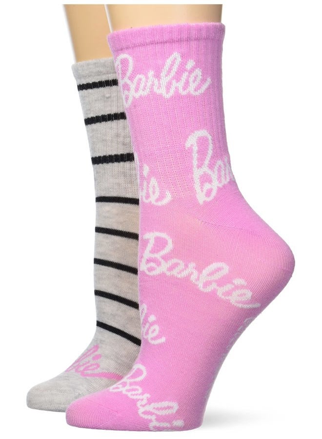Mid Crew Socks Women's socks, Pink Grey Multi, 9-11