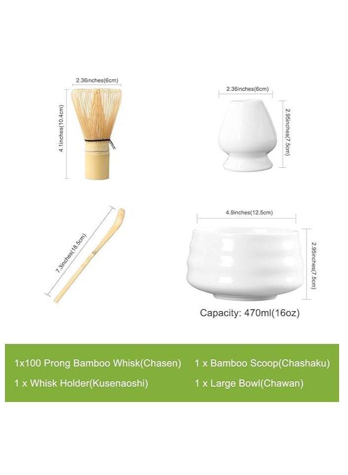Liying Japanese MatchaSet Includes Matcha Bowl with Spout, Matcha Whisk Holder (chasen), Bamboo Matcha Whisk and Bamboo Scoop (Blue)  - Image 3
