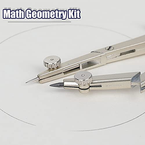 Ysglory 13 Pcs Compass and Protractors Set Math Compass Geometry Tool Metal Geometry Kit Precision Drawing Tool Circle Triangle Ruler Protractor with Storage Case for Kids Architects Engineers Students - Image 2