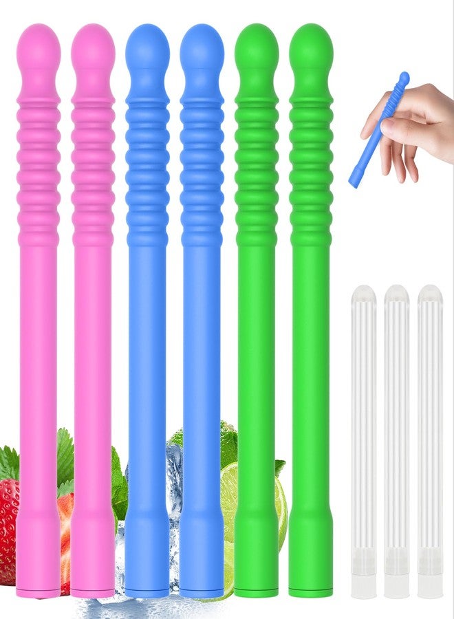 6PCS Chewable Essential Oil Breath Stick, Pure-Locked Flavor Chew Stick with 12 ExtraThick Refill Cores for Long-Lasting Freshness, Aroma Oral Sensory Fidget Tool for Habit Support - Image 1