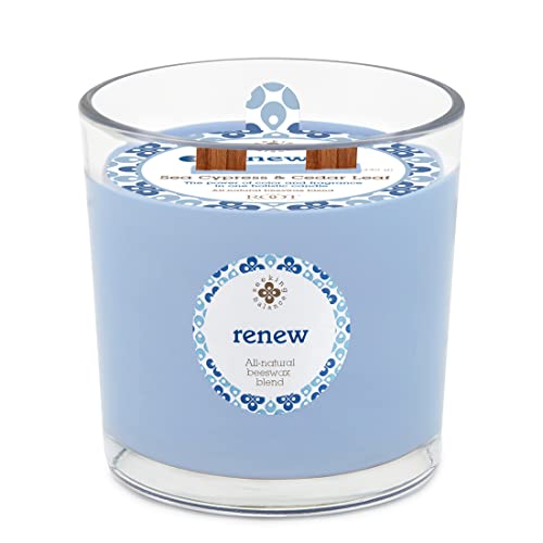 Root Candles Seeking Balance Wood Wick Spa Candle Aromatherapy Candles, 12-Ounce, Renew: Sea Cypress & Cedar Leaf - Image 2
