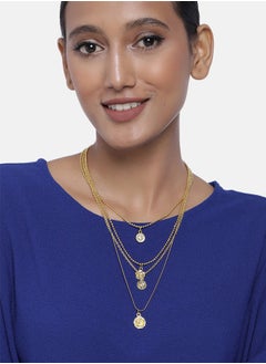Just Peachy Just Peachy Gold-Plated Layered Chain Necklace - Elegant Multi-Strand Design | Stylish & Versatile Accessory | Perfect for Casual & Formal Wear | High-Quality Gold-Plating | Ideal Gift for Women  - Image 2