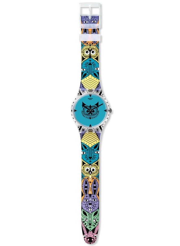 Swatch Unisex Wild Totem Quartz Movement Water Resistant Wrist Watch - 41 Mm  - Image 2
