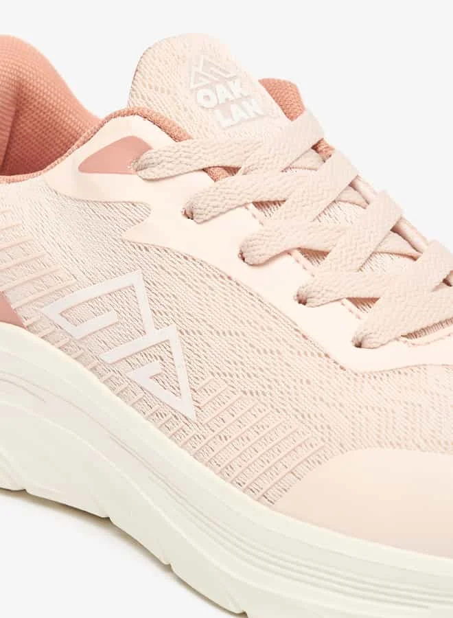 شو اكسبرس Women Textured Lace-Up Sports Shoes with Pull Tabs