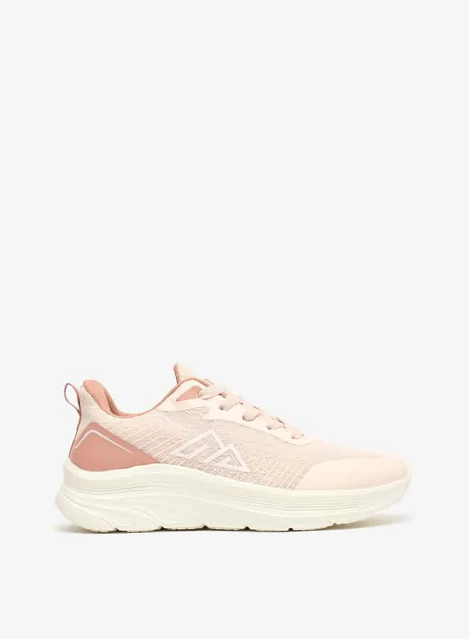 شو اكسبرس Women Textured Lace-Up Sports Shoes with Pull Tabs