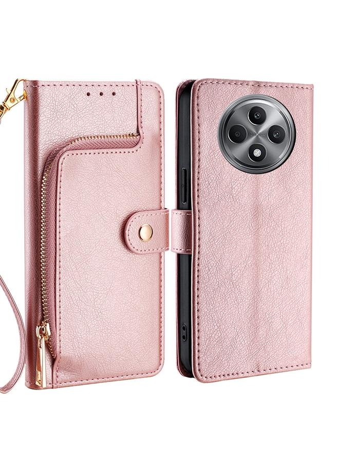 The Bros Case For OPPO Reno12 F 5G Zipper Bag Leather Phone Case