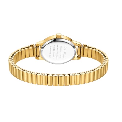 Diaofendi Petite Women's Easy Reader Watch, Analog Women Watch with Stainless Steel Expansion Band, Water Resistant (Gold, M(5.9"-7.5")) - Image 4