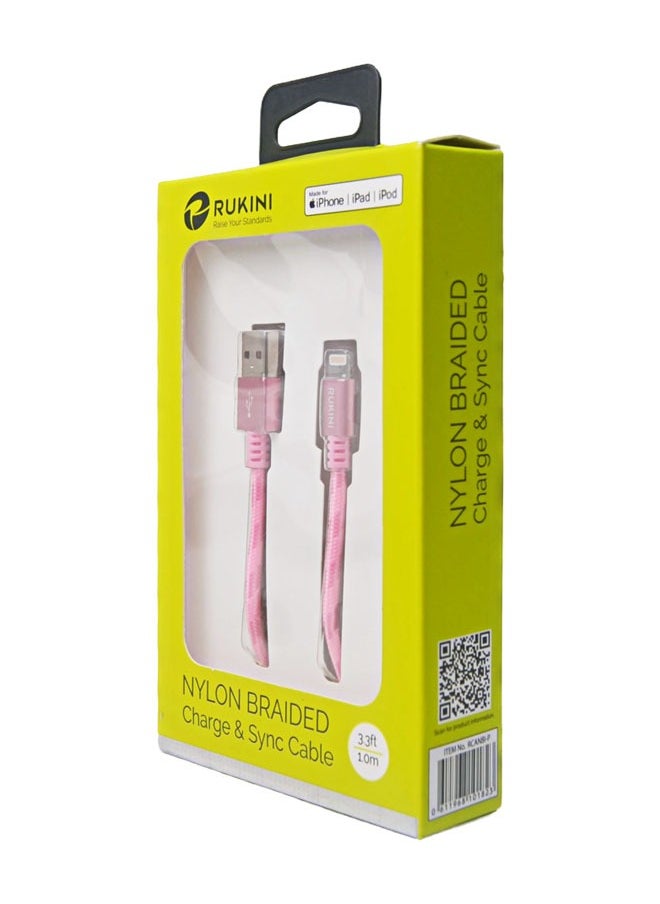 RUKINI Rokini cut-resistant fabric iPhone cable - Apple certified - size 1 meter  - Image 1