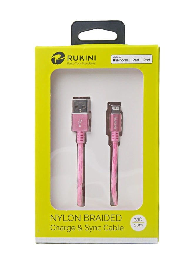 RUKINI Rokini cut-resistant fabric iPhone cable - Apple certified - size 1 meter  - Image 2