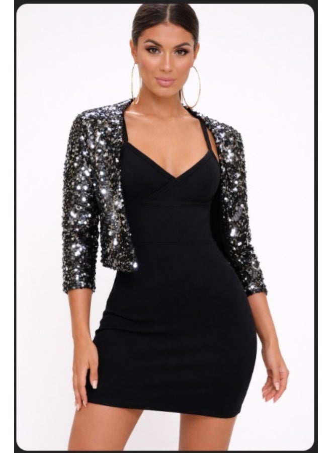 اس سي جاكيت سوارية بشرائح لامعة - Image 3