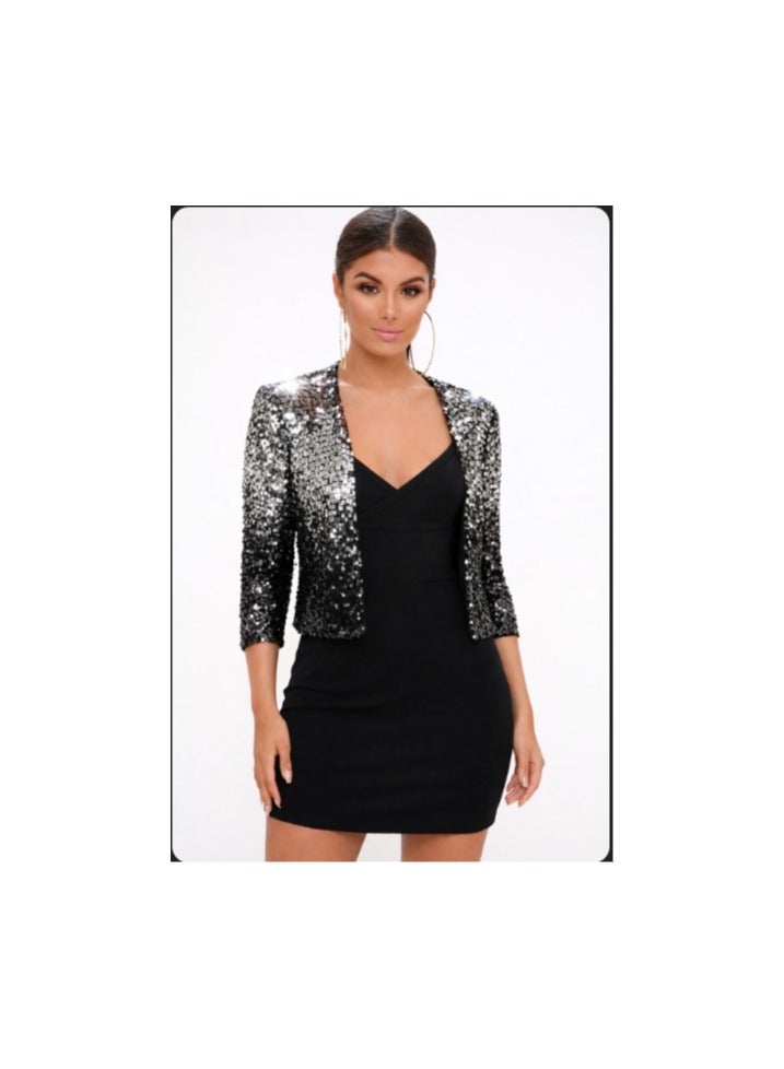 اس سي جاكيت سوارية بشرائح لامعة - Image 1