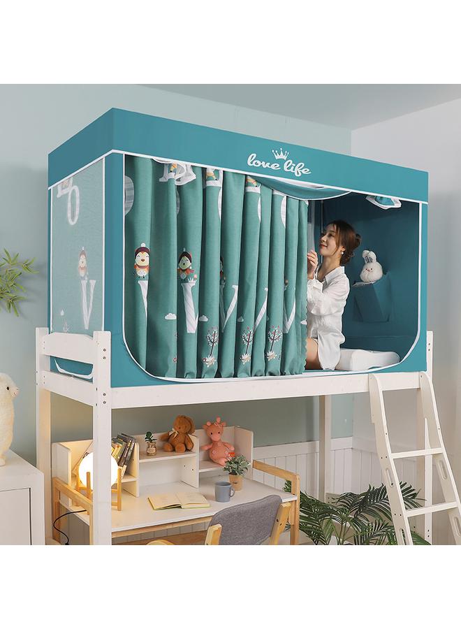 Bluejw University Dormitory Upper And Lower Bed Curtain Single-person Fully Enclosed Student Shading Bed Curtain Mosquito Net Integrated Bracket Three-door - Image 1