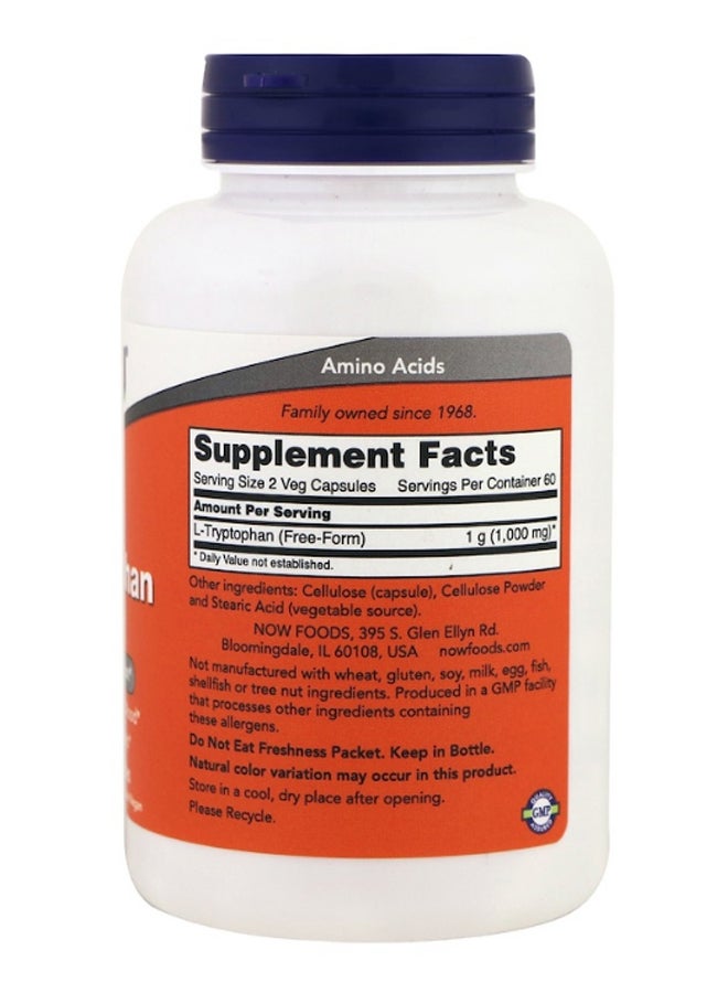 Now Foods L-Tryptophan - 120 Veg Capsules - Image 2