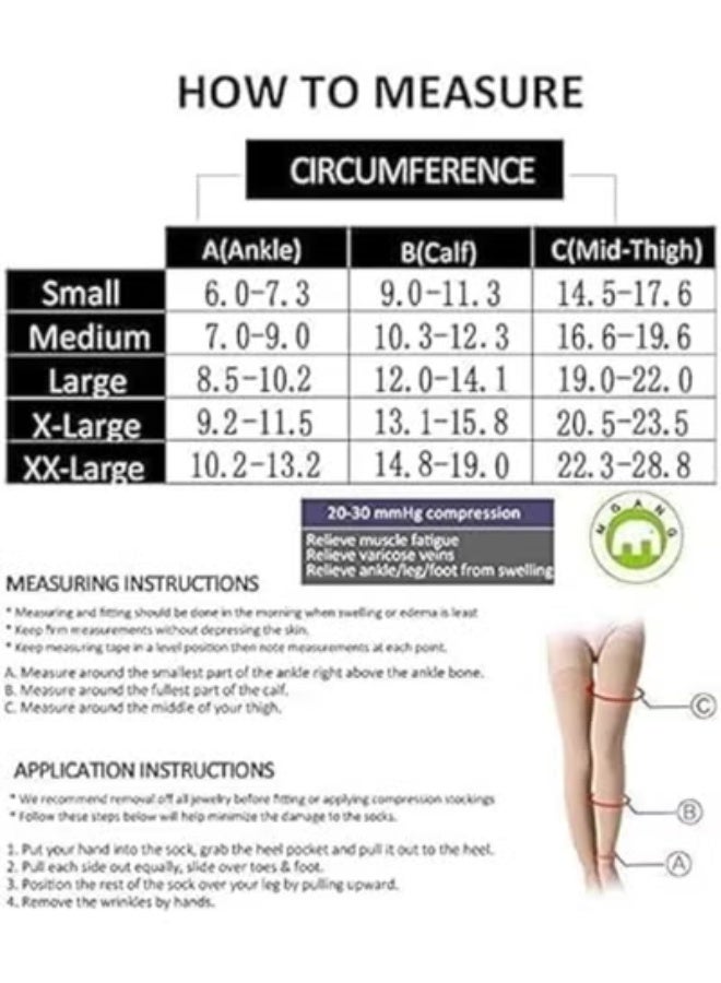 Medical Compression Socks for Varicose Veins – Open Toe Support Stockings for Circulation Comfort and Leg Relief, Pair - Image 2