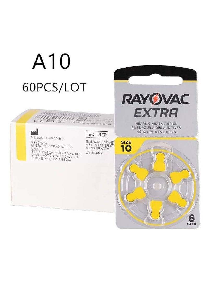 Rayovac - Hearing Aid Batteries - 10 Size - Pack of 60 - Image 3