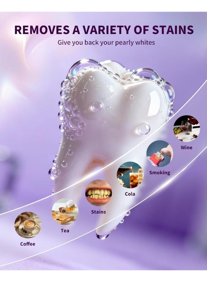SMILEKIT Purple Whitening Strips, Gently Remove Tooth Stains, Protect Tooth Enamel, Use Advanced 9d Whitening Technology to Create A Brighter Smile, Enamel Safe for Sensitive Tooth, 28 Strips - Image 5