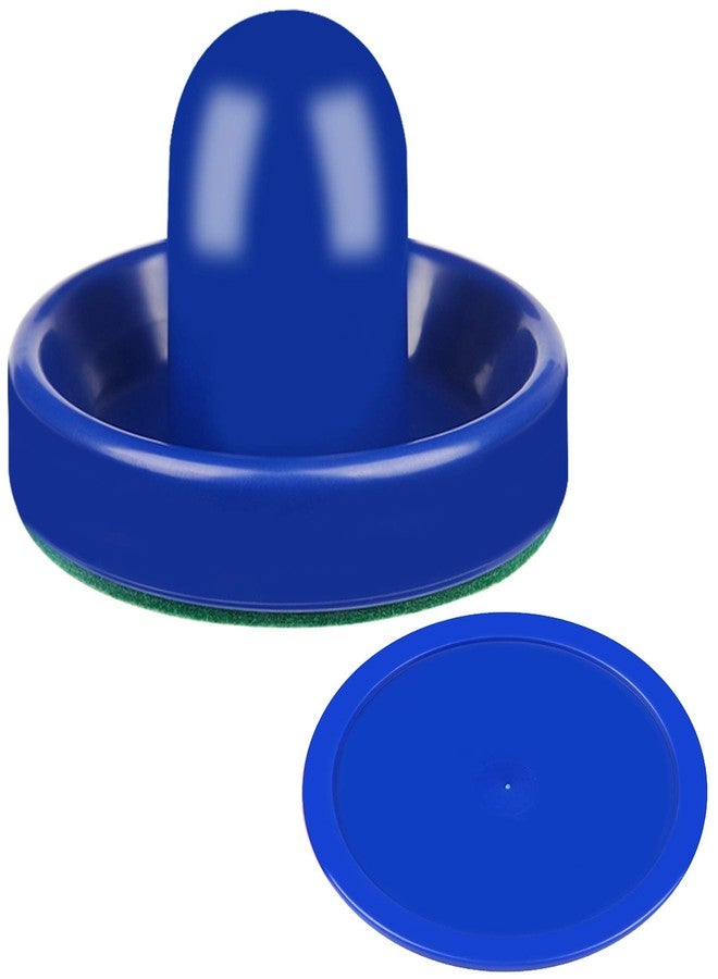 ONE250 Air Hockey Pushers and Blue Air Hockey Pucks, Goal Handles Paddles Replacement Accessories for Game Tables (4 Striker, 4 Puck Pack) (Blue & Blue) - Image 3