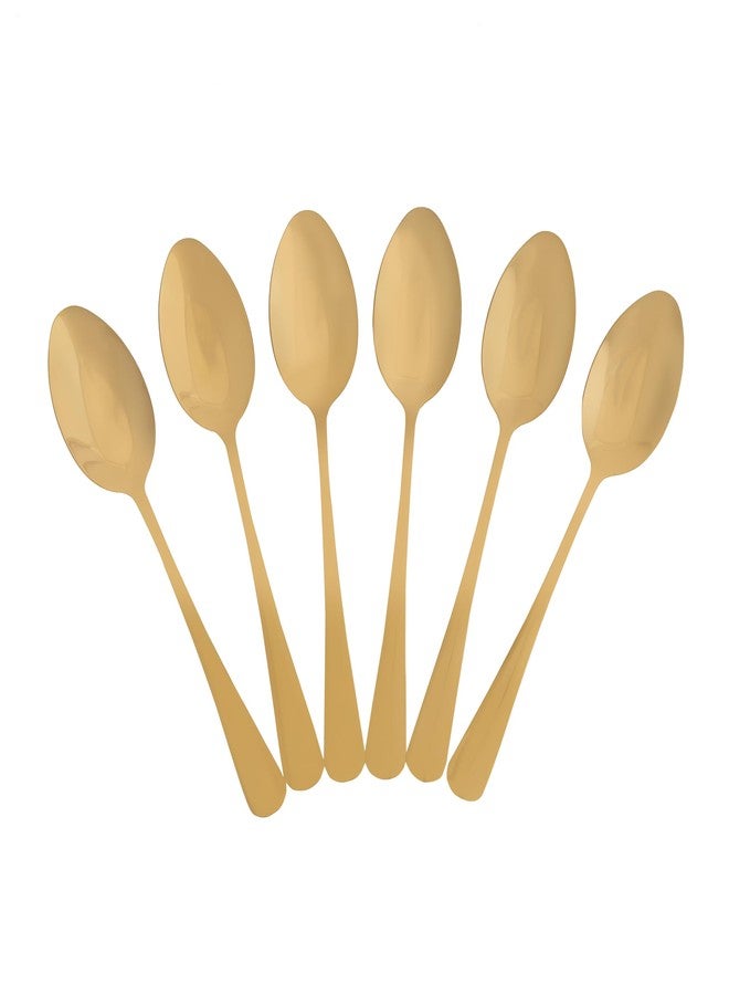 ProKitchen.Homes Prokitchen Tea Spoon, Stainless Steel Golden Tea Spoon Set, Durable Tableware for Home, Rust and Tarnish Resistant Cutlery Set for Kitchen and Dining (19 Cm, 6 Pieces) - Image 2