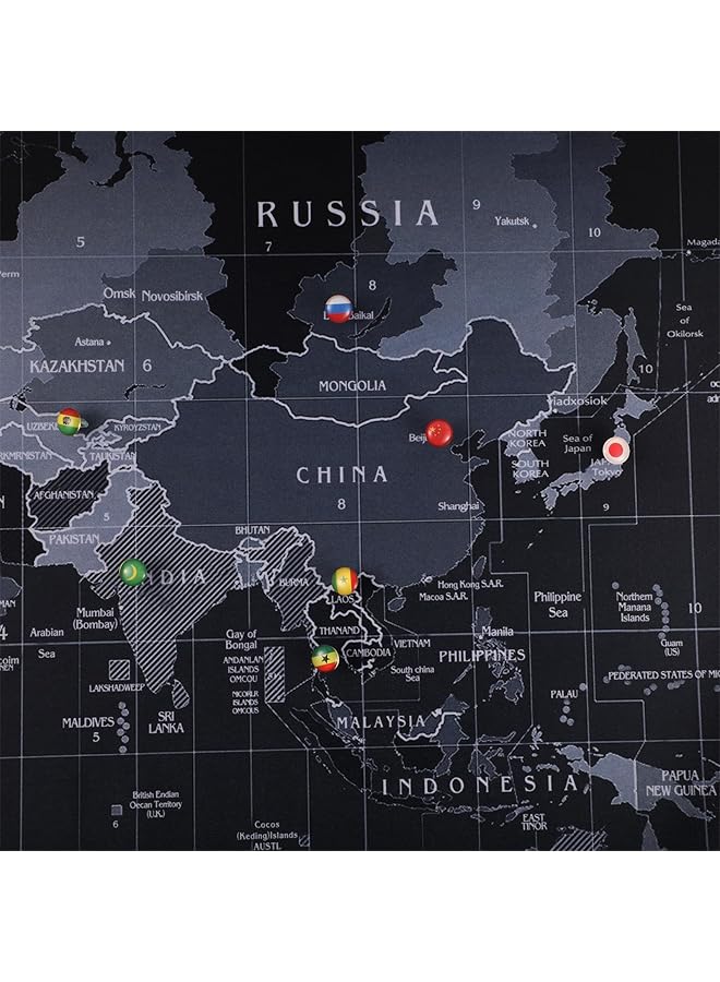 erorex 194 Pieces Creative Push Pins National Flag Pins Thumb Tacks Country Map Push Pin Decorative Drawing Pins For Bulletin Board Pinboard Map Office - Image 4