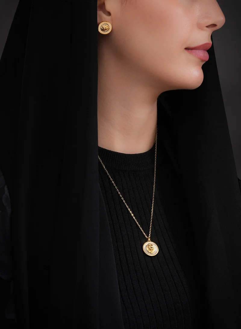 غاي لاروش Leonie Yellow Gold Plated Stainless Steel Pendant Necklace for Women