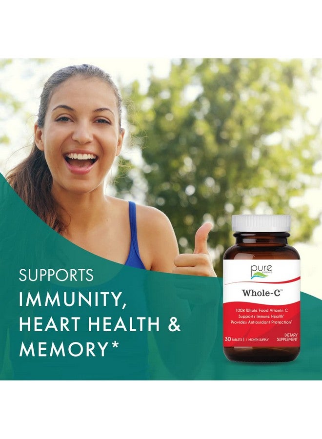 PURE ESSENCE LABS Wholec Whole Food Vitamin C Best Immune Support Organic & Nature Vitamins Immunity Booster & Dietary Supplements (30 Tablets) - Image 4