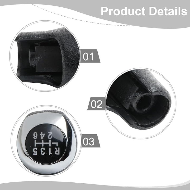 Black ABS 6 Speed Manual Gear Shift Knob Lever Replacement for Hyundai Elantra GT I30 2012 2016 - Image 3