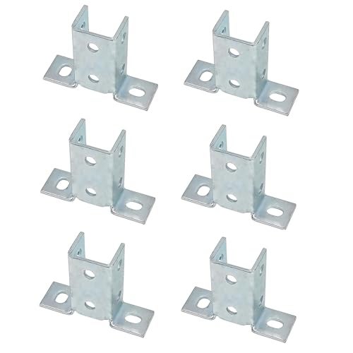 ASTAMOTOR 8 Hole Wing Shape 90 Degree Fitting Connector Bracket Braces Fit for 1/2" Bolt in 1 5/8" Strut Channel, 6 Pack - Image 1